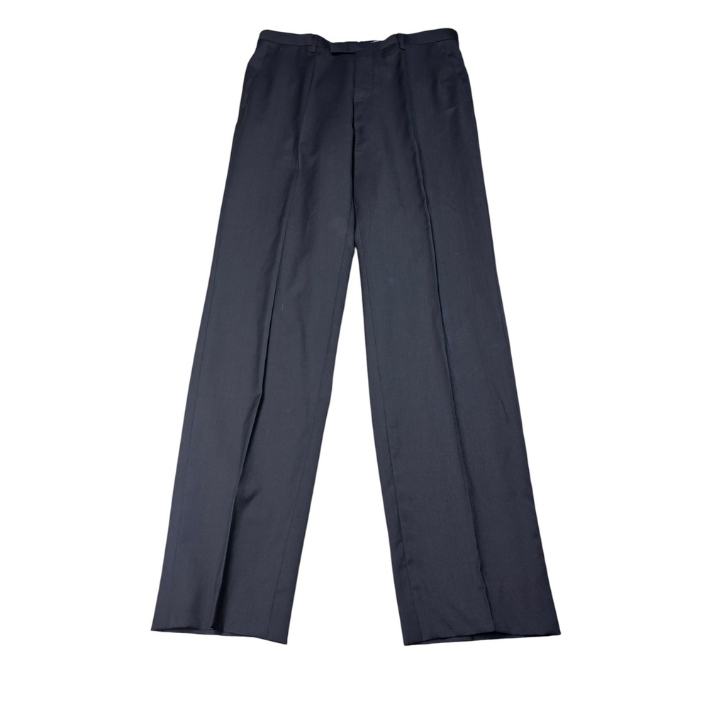 Hugo Boss The James4 Sharp6 Navy Blue Virgin Wool Dress Pants Mens 34x34